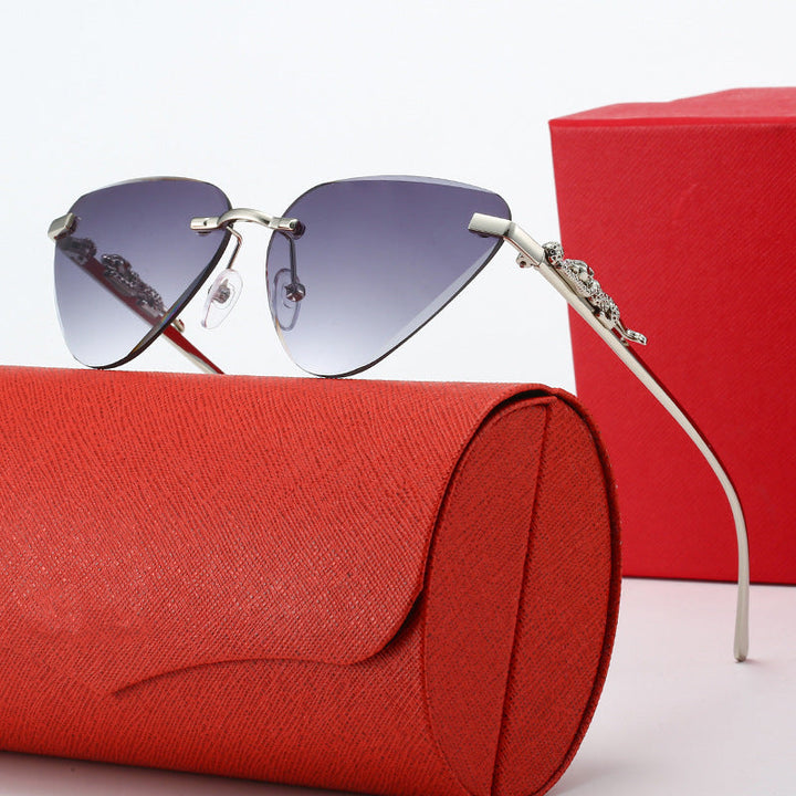Women's Designer Sunglasses with Creative, Triangular Frame and Elegant Gold Accents Kalsten