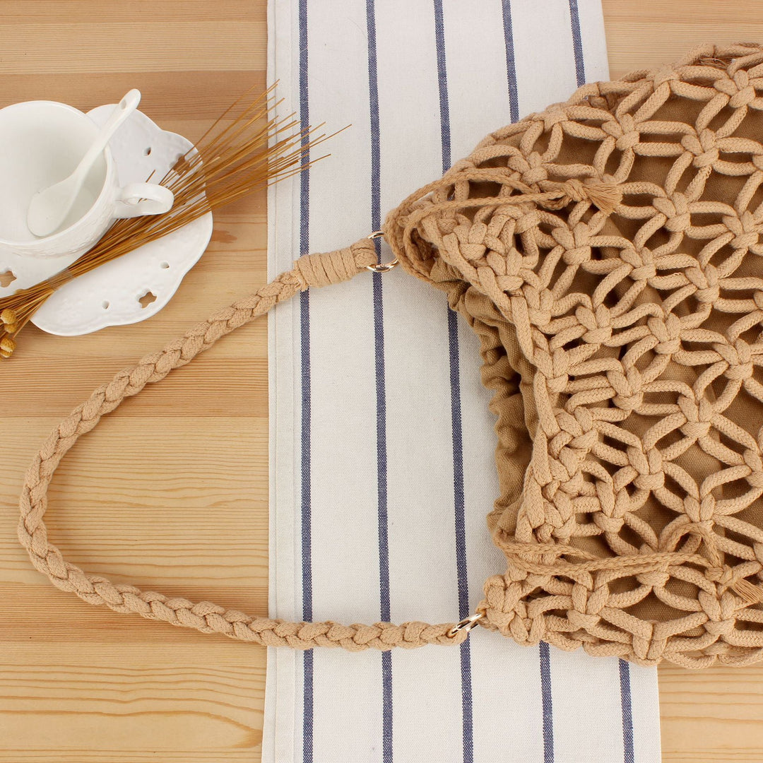 Handbag with Artistic Macrame Design Kalsten