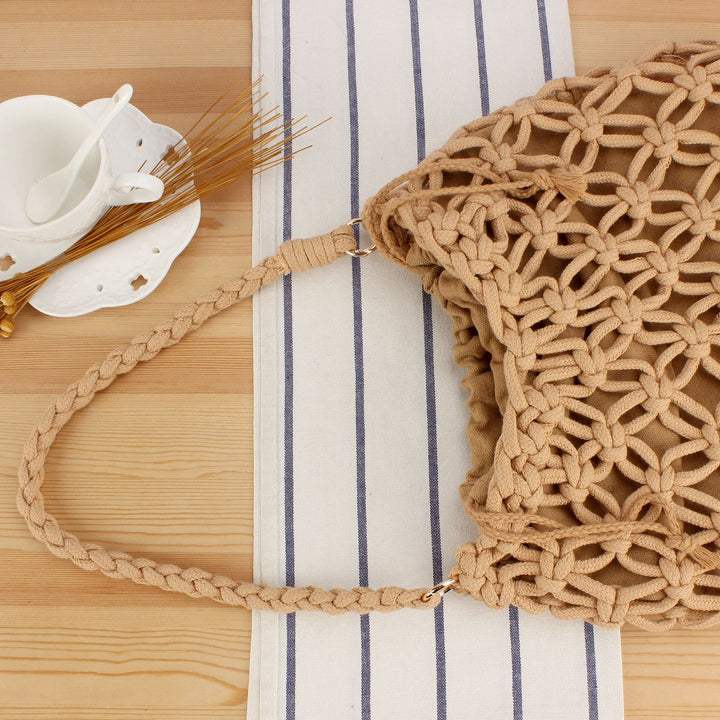 Handbag with Artistic Macrame Design Kalsten
