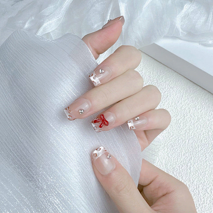 Elegant French Tip Press On Nails Kalsten