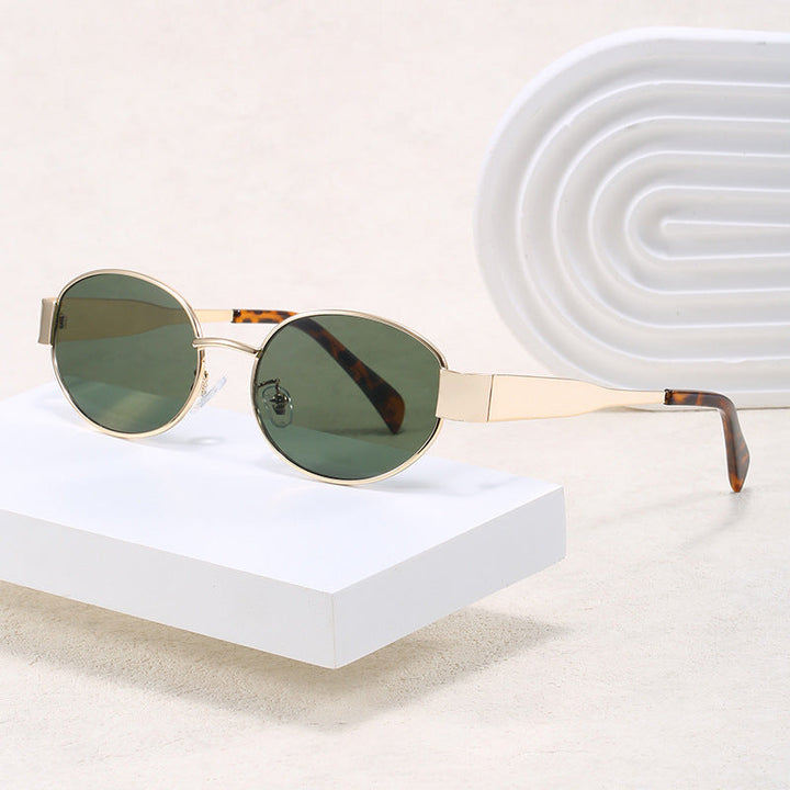 Oval sunglasses with elegant metal frame Kalsten