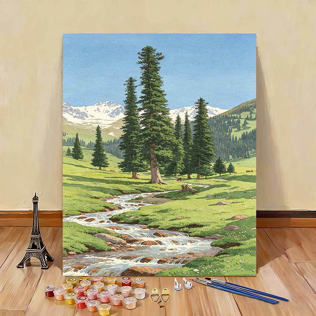 Scenic Nature Landscape Paint by Numbers Kit Kalsten