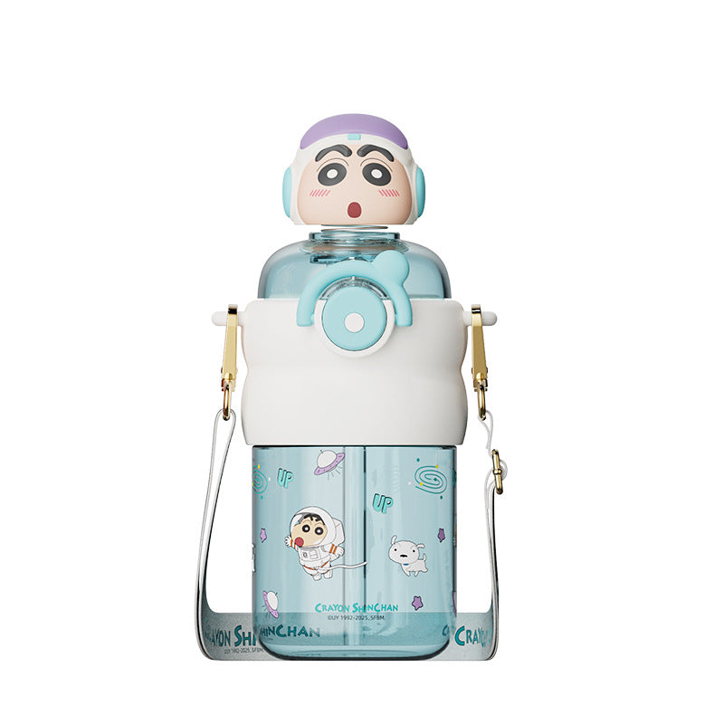 Ladies drinking bottle with interactive character lid Kalsten