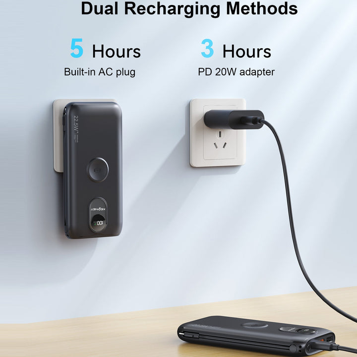 Portable power bank with Qi charging function and wired fast charging system Kalsten