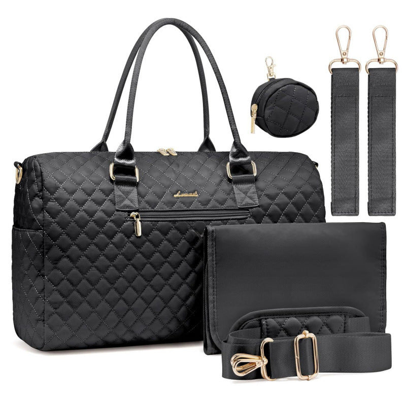 Sophisticated Quilted Travel Tote Set Acalora