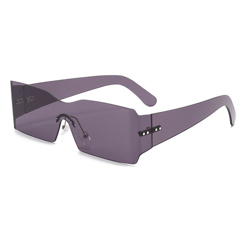 Women's futuristic fashion sunglasses with transparent frame Kalsten