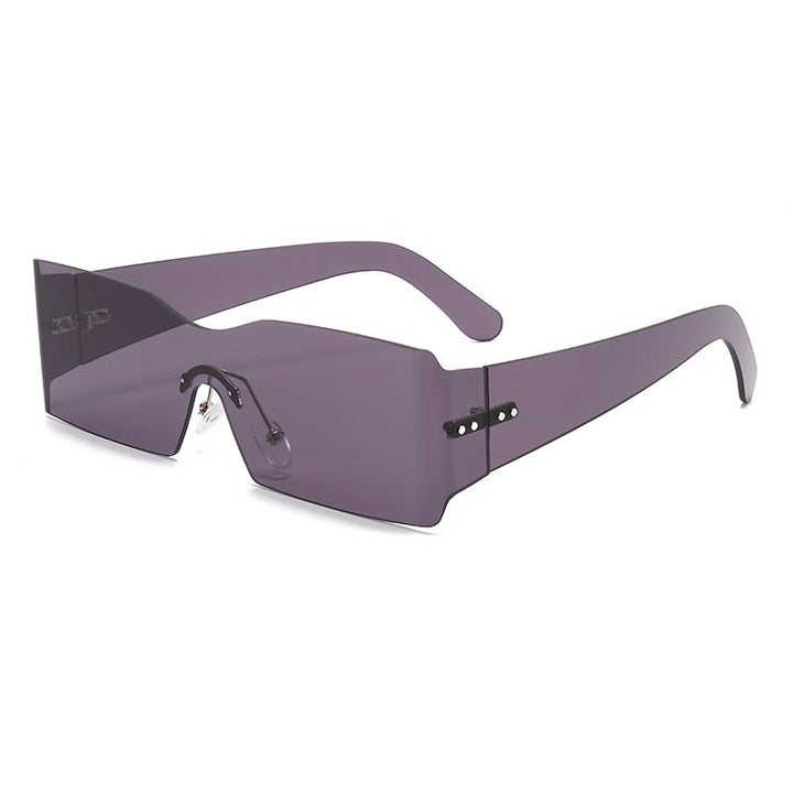 Women's futuristic fashion sunglasses with transparent frame Kalsten