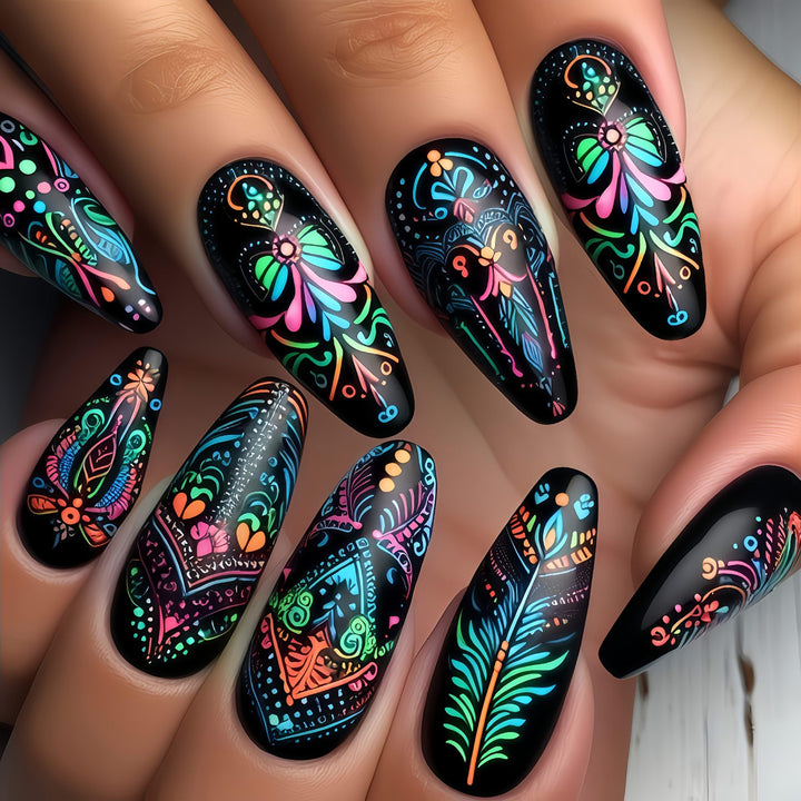 Artificial Nails in Creative Mandala Design Kalsten
