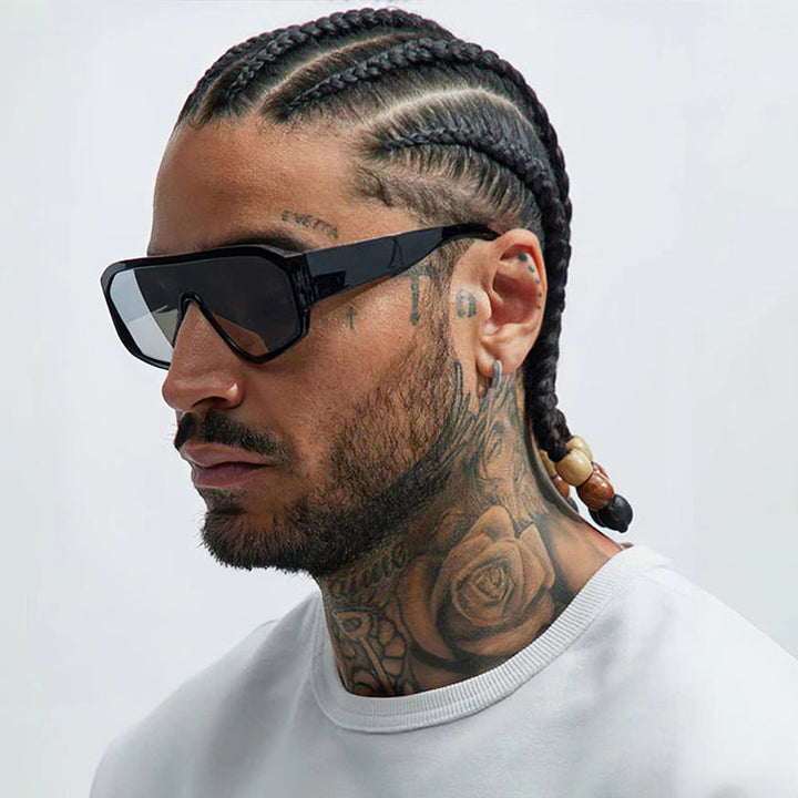 Men's Futuristic Oversized Shield Sunglasses Kalsten