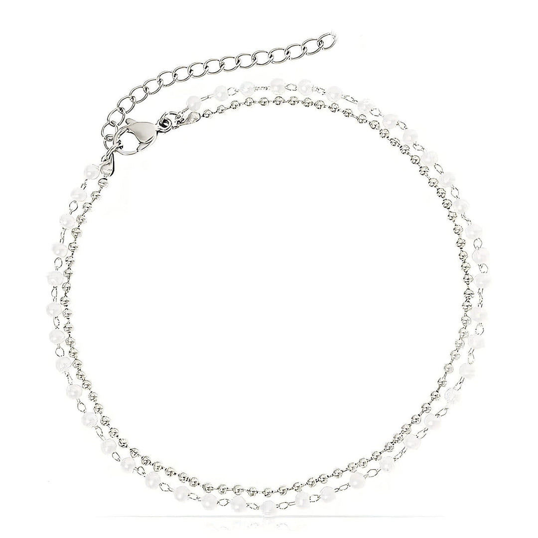 Double Strand Crystal Beaded Anklet Kalsten