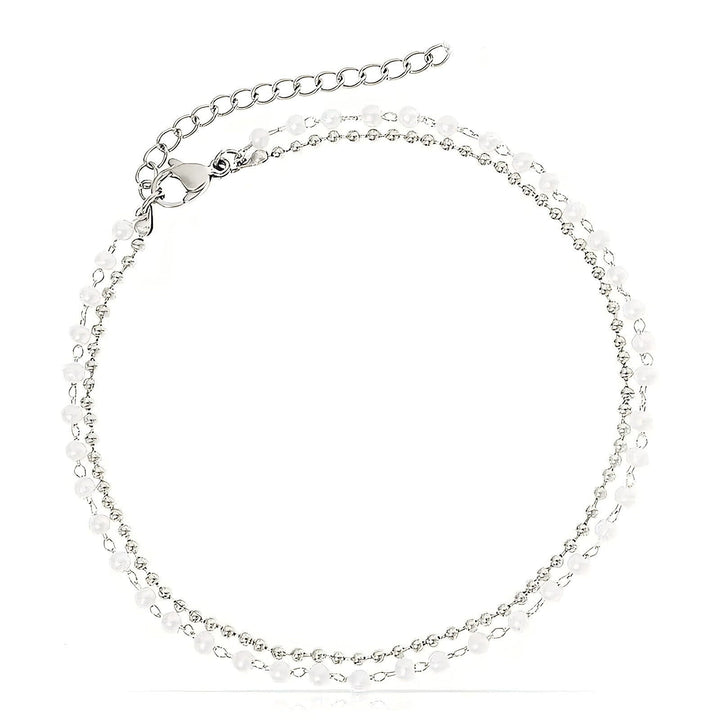Double Strand Crystal Beaded Anklet Kalsten