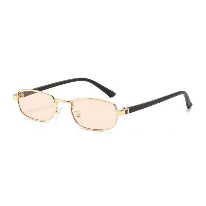 Women's elegant rectangular sunglasses with fine metal frame Kalsten