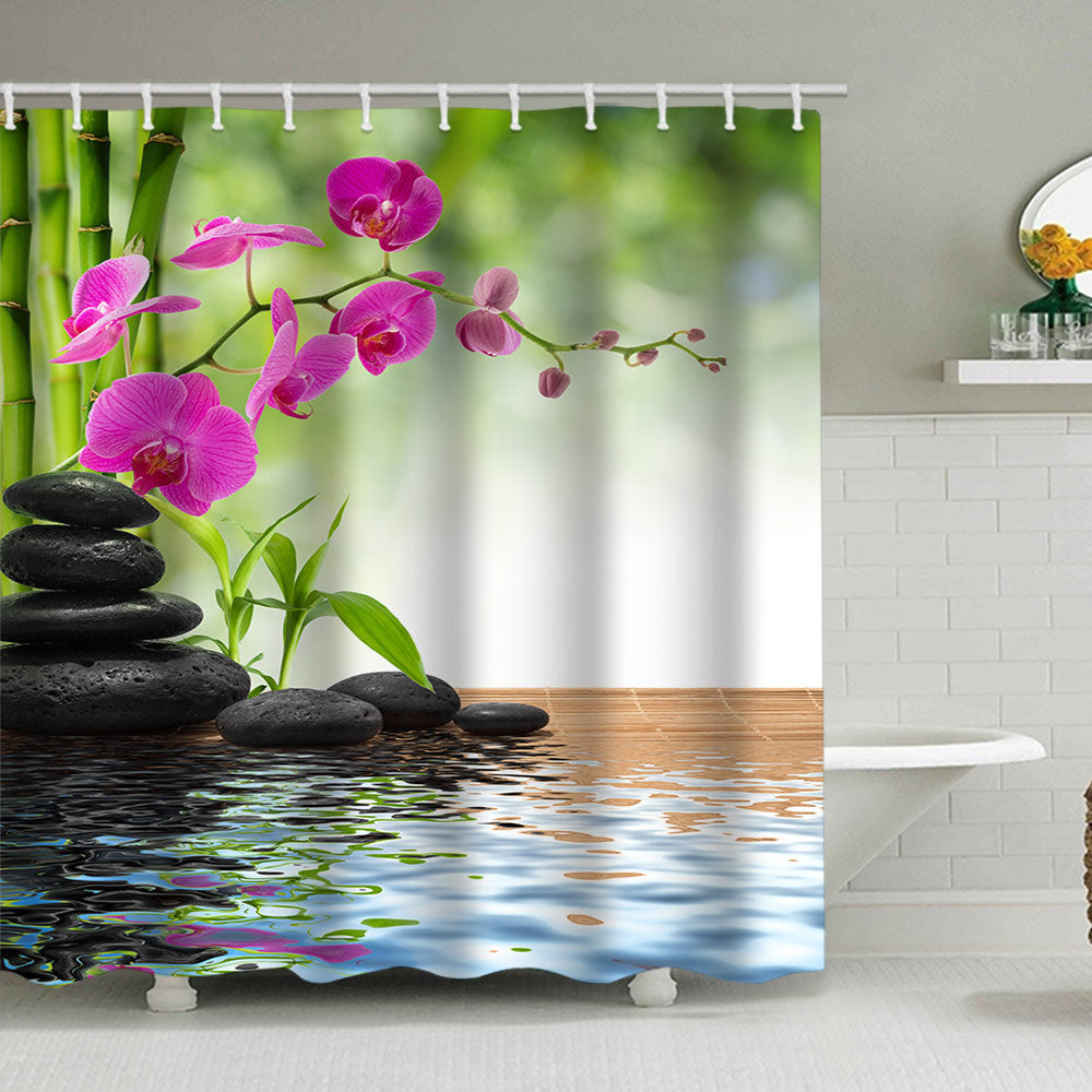 Tranquil Zen Nature Shower Curtain Kalsten