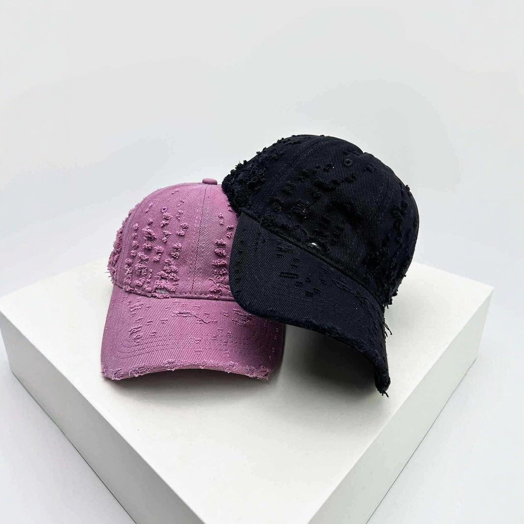 Women's Distressed Textured Baseball Cap Kalsten