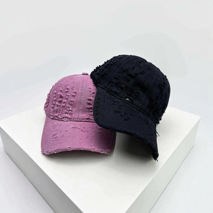 Women's Distressed Textured Baseball Cap Kalsten