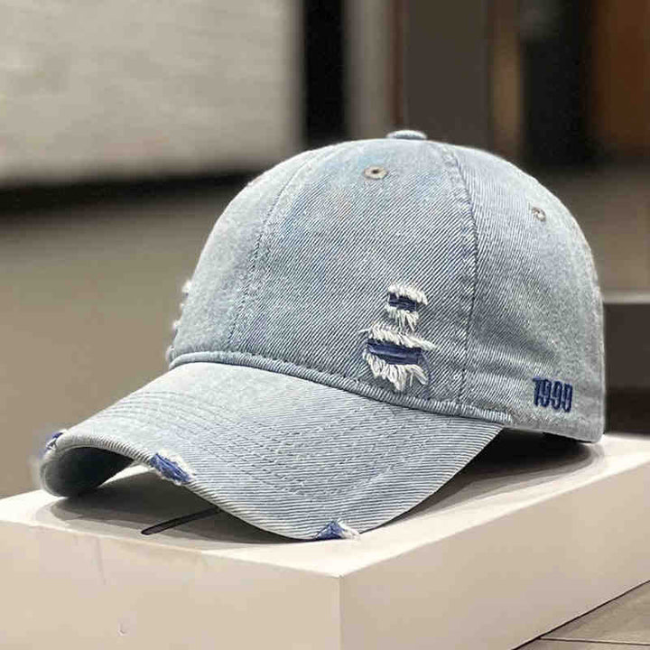 Unisex Distressed Denim Baseball Cap Kalsten