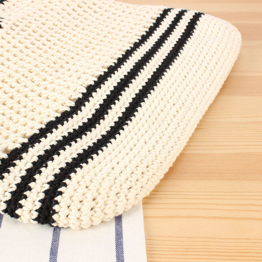 Stylish Macrame Tote Bag with Sturdy Leather Handles Kalsten