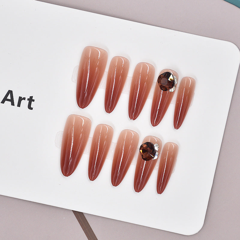 Glamorous Heart-Themed Press-On Nail Set Kalsten