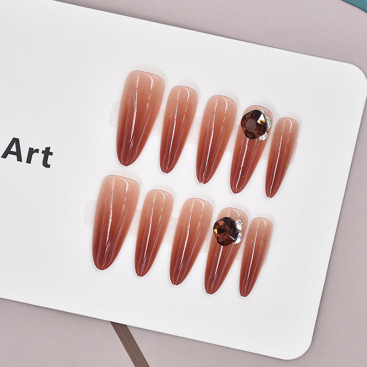 Glamorous Heart-Themed Press-On Nail Set Kalsten