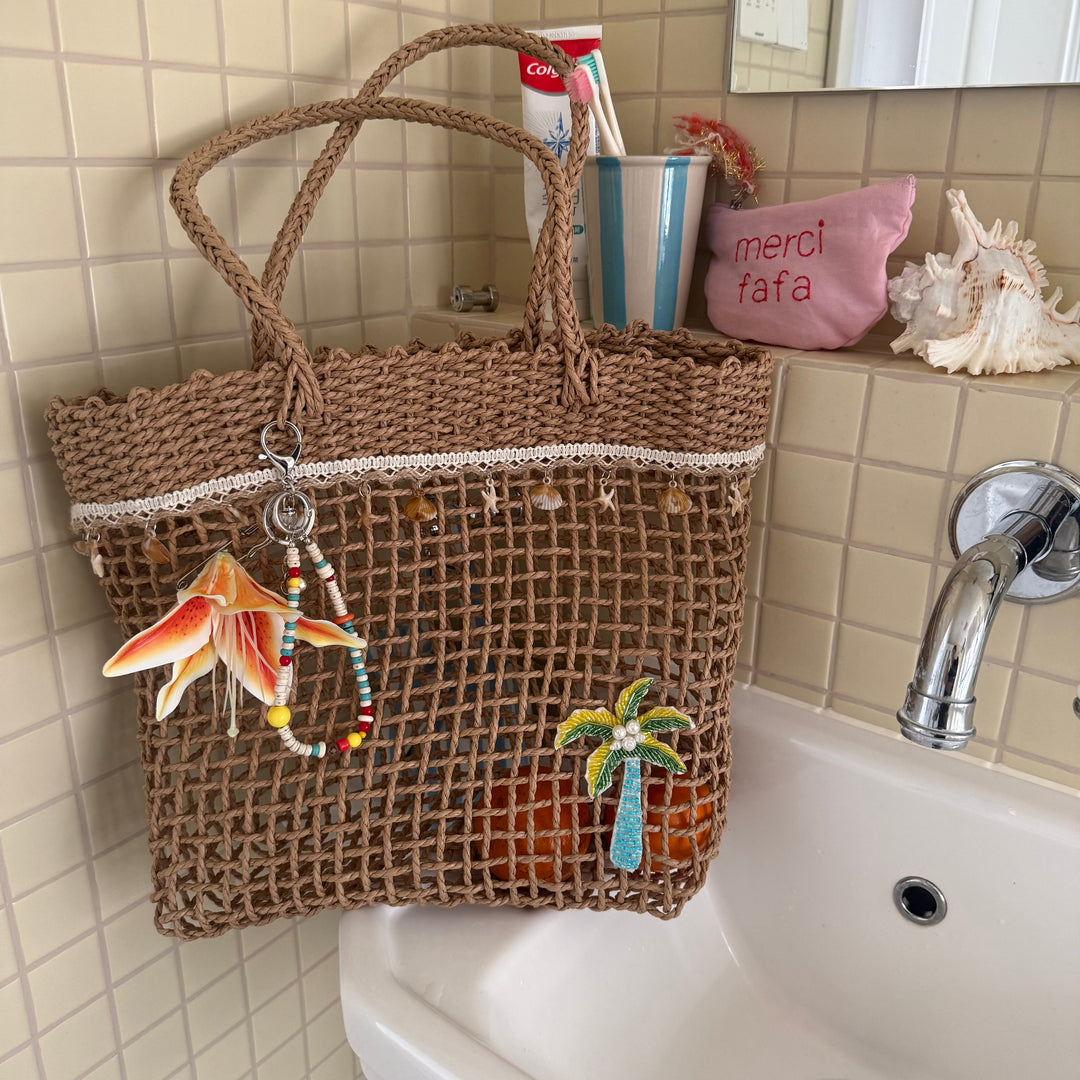 Bast-Beach bag with Elegant Structured Design Kalsten