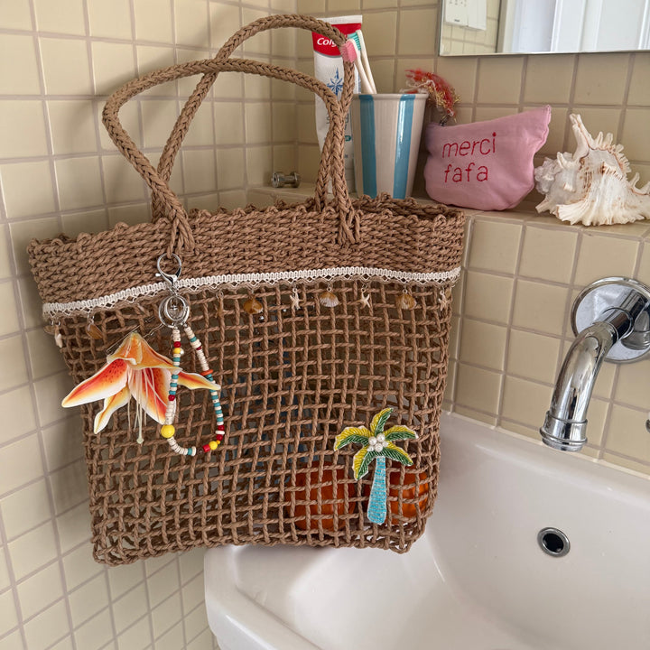 Bast-Beach bag with Elegant Structured Design Kalsten