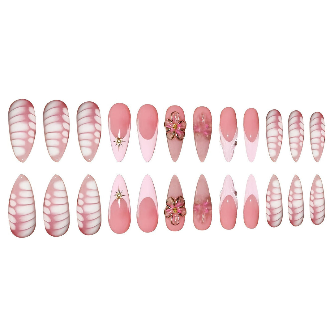 Decorative Floral Art Press-On Nails Kalsten