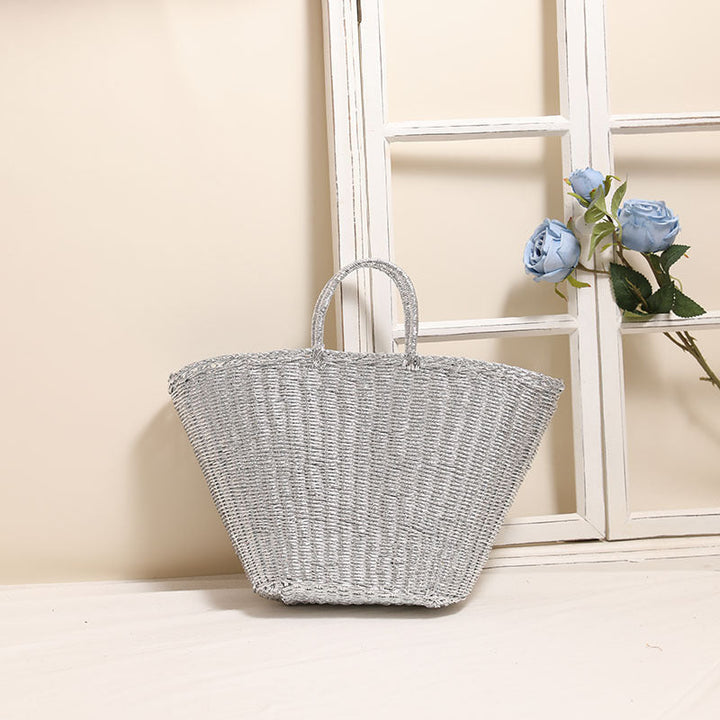 Elegant Woven Basket Bag with Sturdy Handles Kalsten