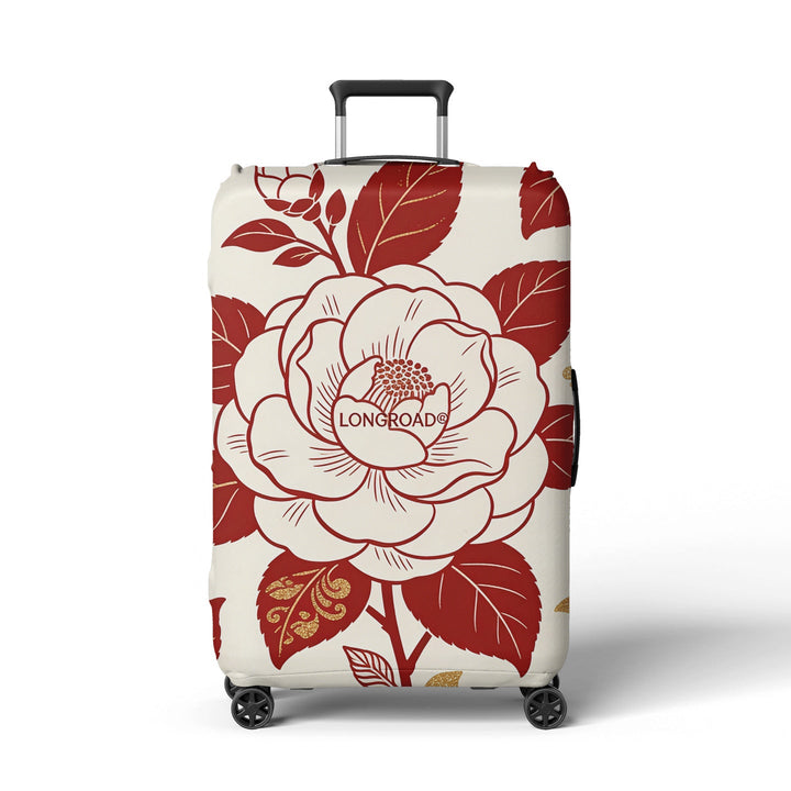 Women’s suitcase cover with floral lavender pattern Kalsten