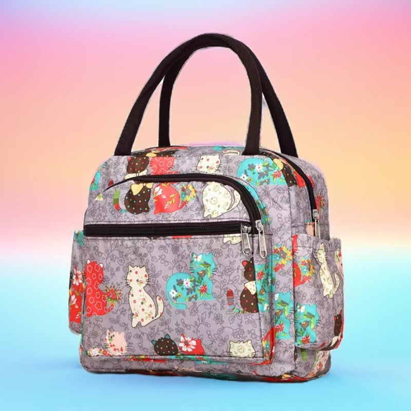 Cat Print Insulated Lunch Bag Kalsten