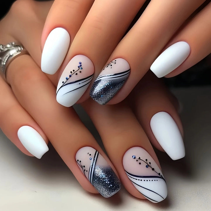 Floral Art Acrylic Nail Set Kalsten