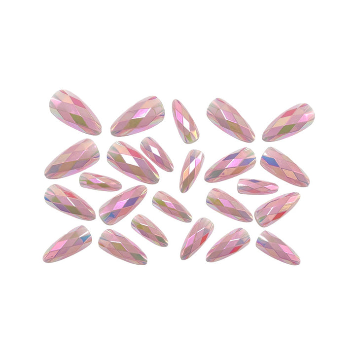 Shiny Artificial Nails in Modern Faceted Design Kalsten