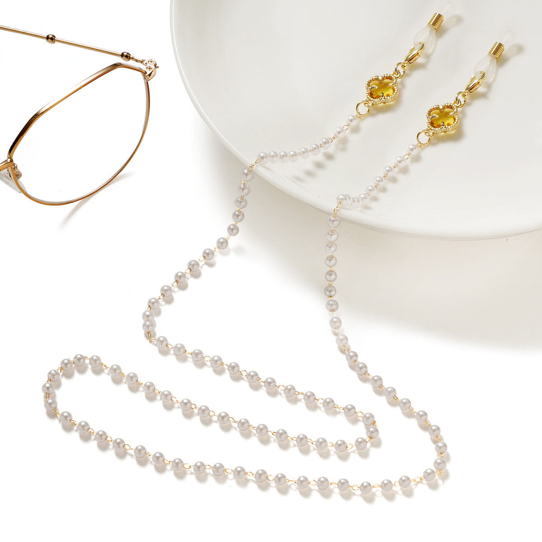Elegant glasses holder chain with pearl accents Kalsten