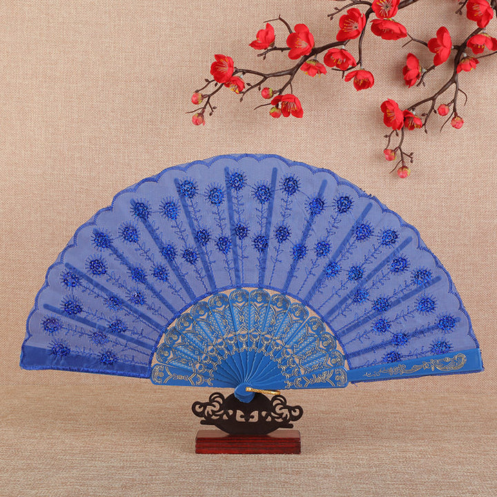 Women's folding fan with artistic decorations Kalsten