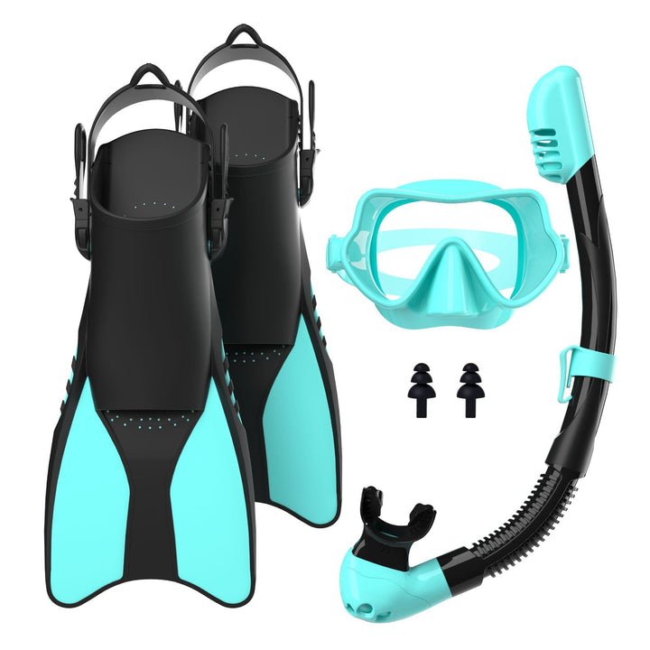Snorkel set with high-quality fins and ergonomic diving mask Kalsten