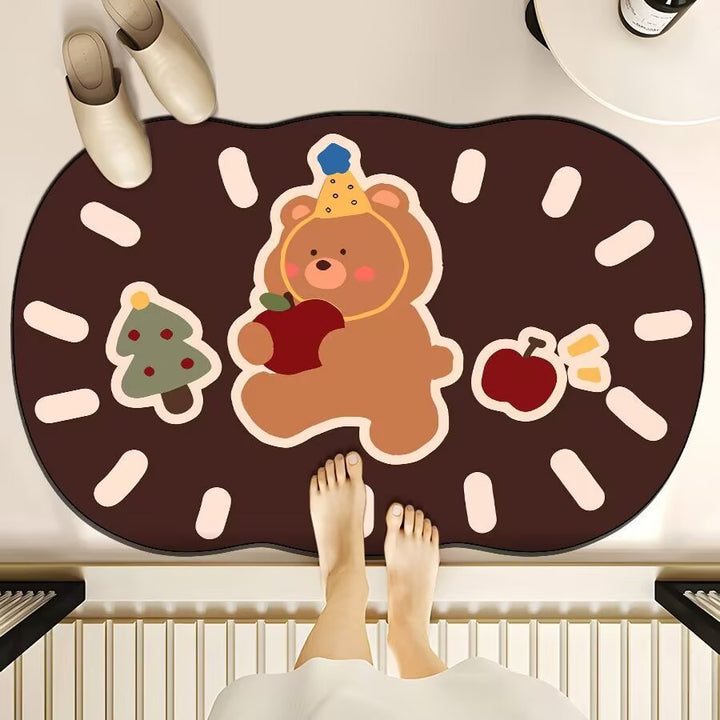 Cute Cartoon Bear Bath Mat Kalsten