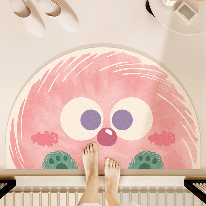 Whimsical Cartoon-Themed Bath Mat Kalsten