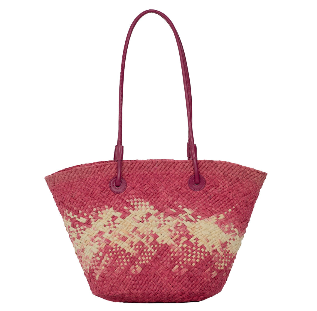 Elegant Rattan-Style Handbag with Double Handle Kalsten