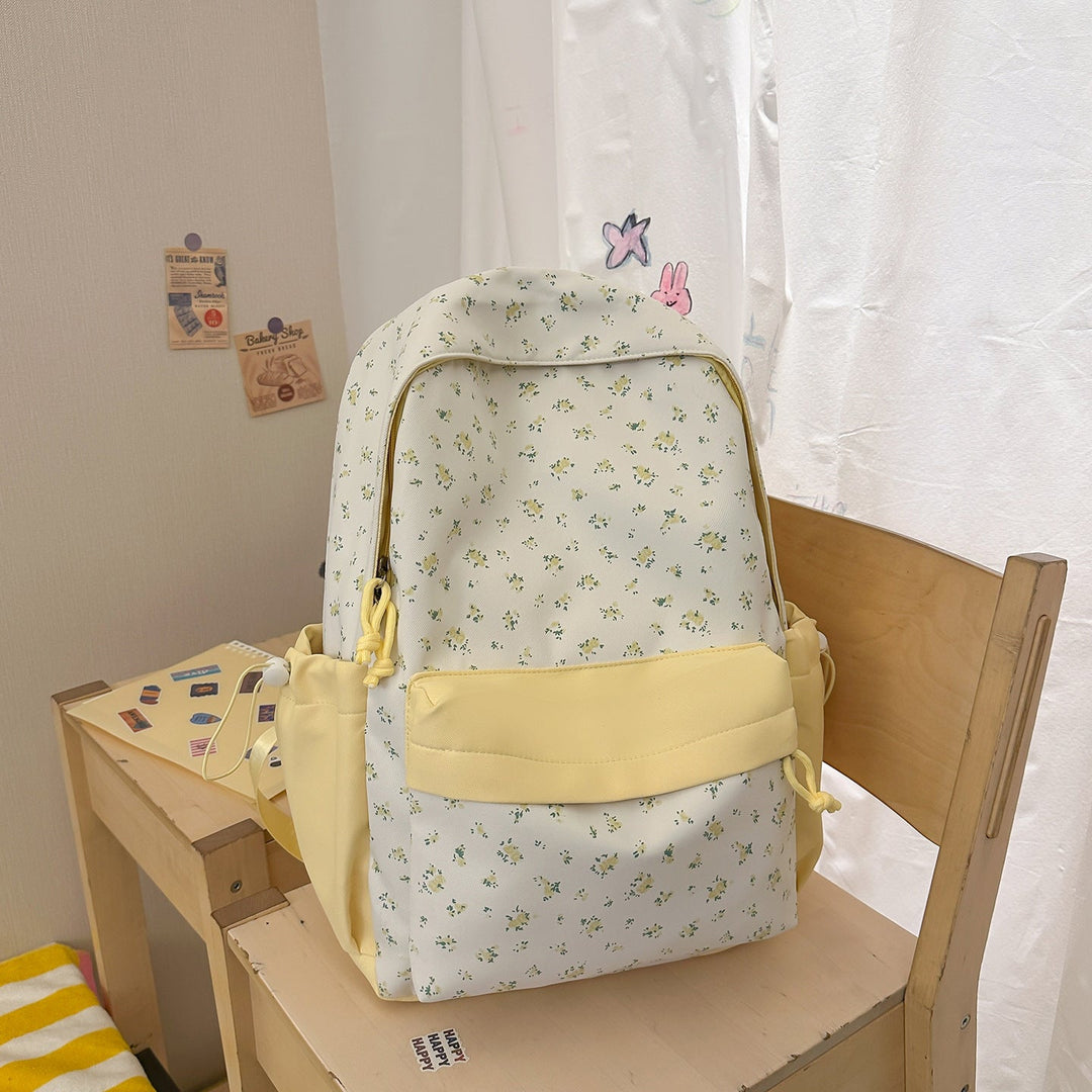 Floral Print School Backpack