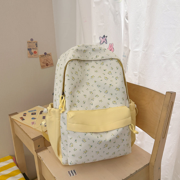 Floral Print School Backpack