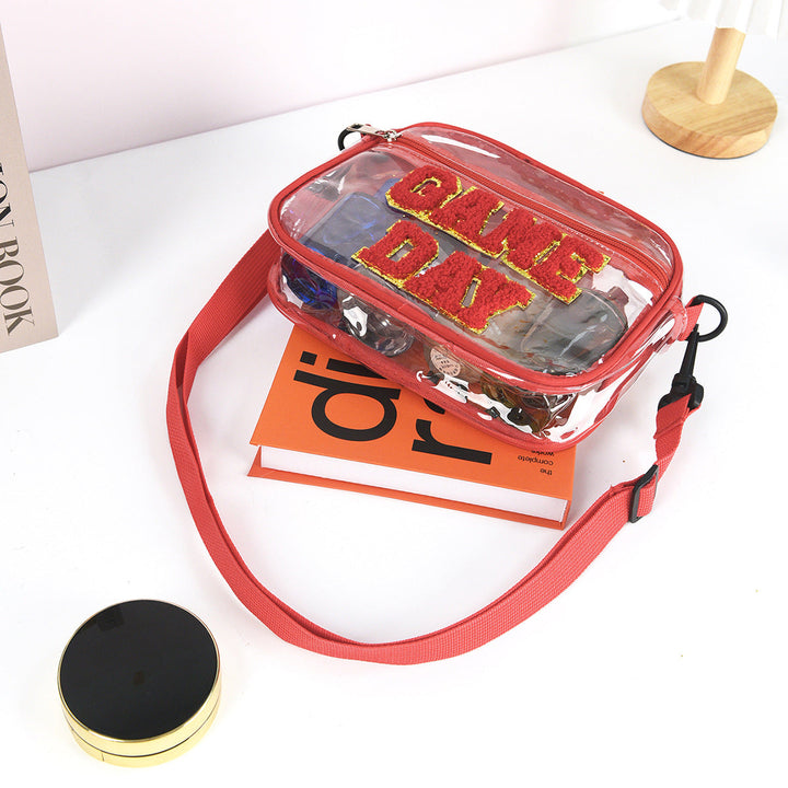 Sporty shoulder bag with transparent front Kalsten