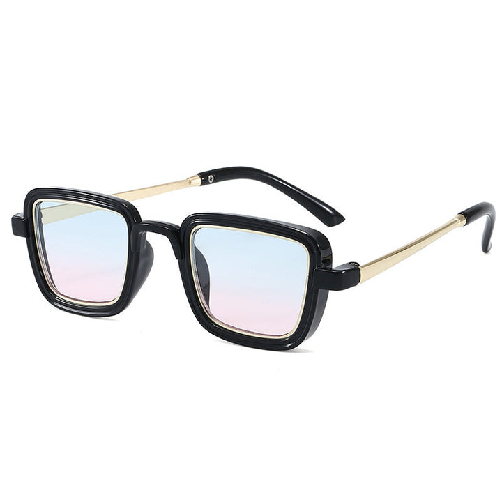 Women's square sunglasses with transparent frame and gold accents Kalsten