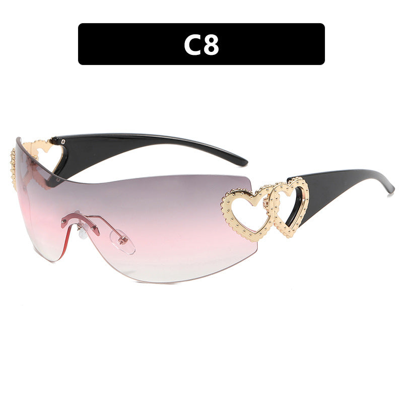 Ladies Fashion Sunglasses with Heart Applications Kalsten