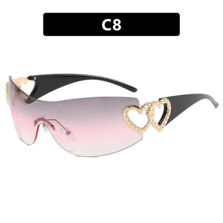 Ladies Fashion Sunglasses with Heart Applications Kalsten