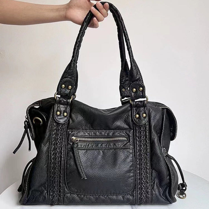 Ladies Shoulder Bag PU Leather Spacious with Laptop Compartment and Adjustable Strap | Kalsten