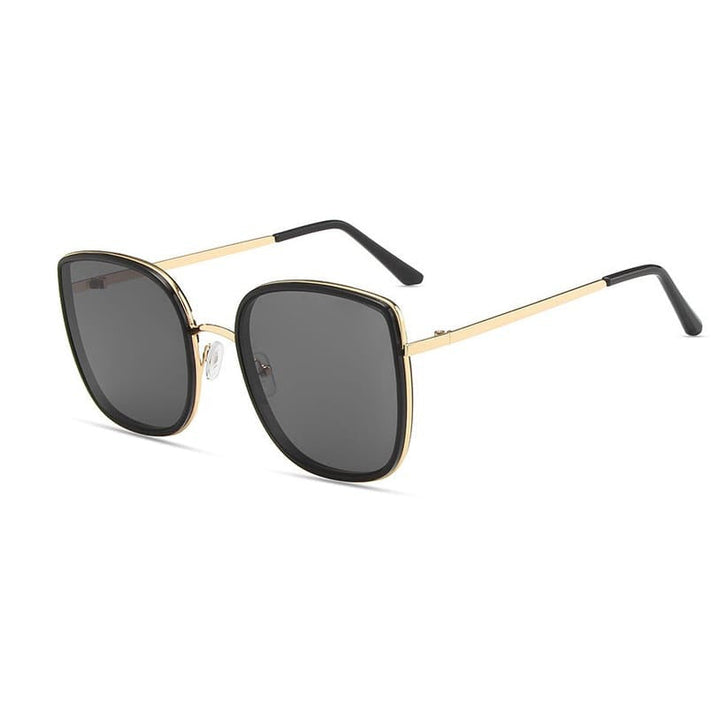 Women's modern square sunglasses with wide temples Kalsten