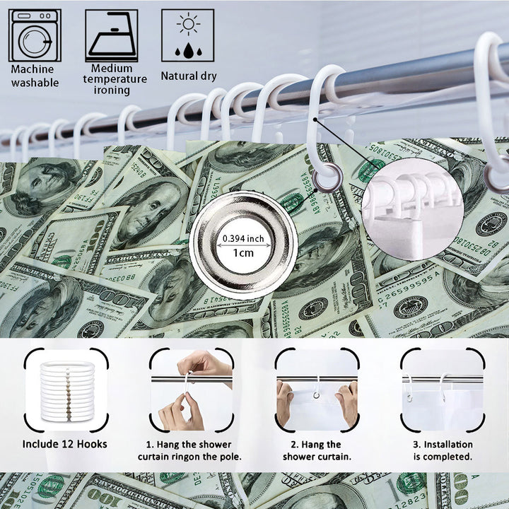 Digital Dollar Bill Bathroom Set Kalsten