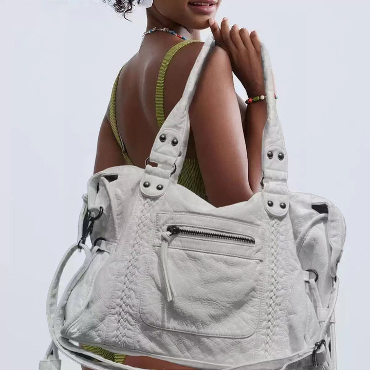 Ladies Shoulder Bag PU Leather Spacious with Laptop Compartment and Adjustable Strap | Kalsten