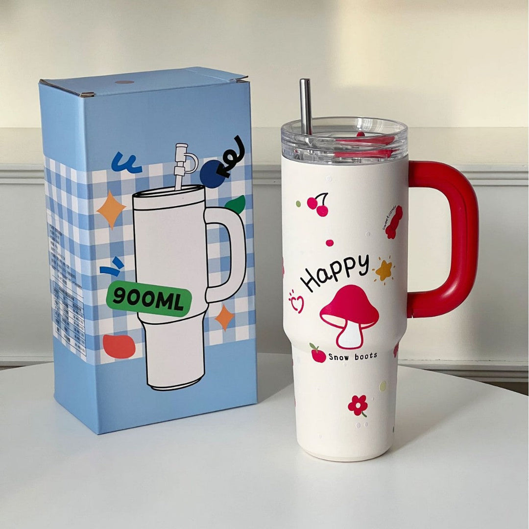Women's insulated cup with practical straw Kalsten