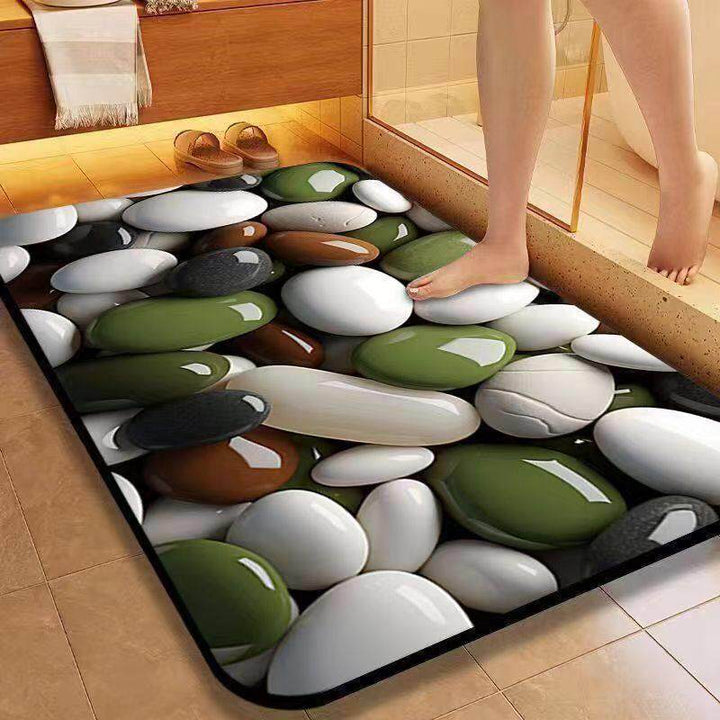 Natural Stone Patterned Bath Mat Kalsten