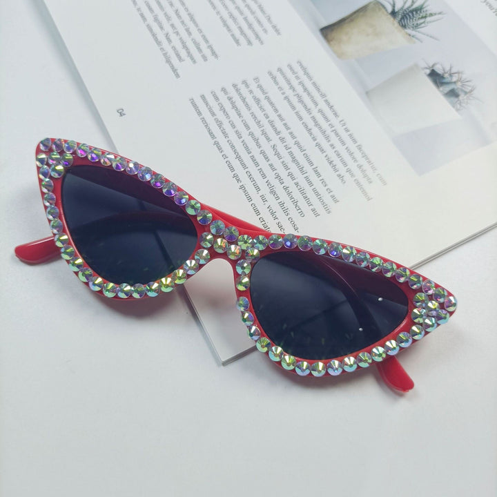 Women's Cat-Eye Sunglasses with Sparkling Crystal Trimming Kalsten